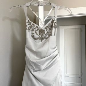 Silver prom dress